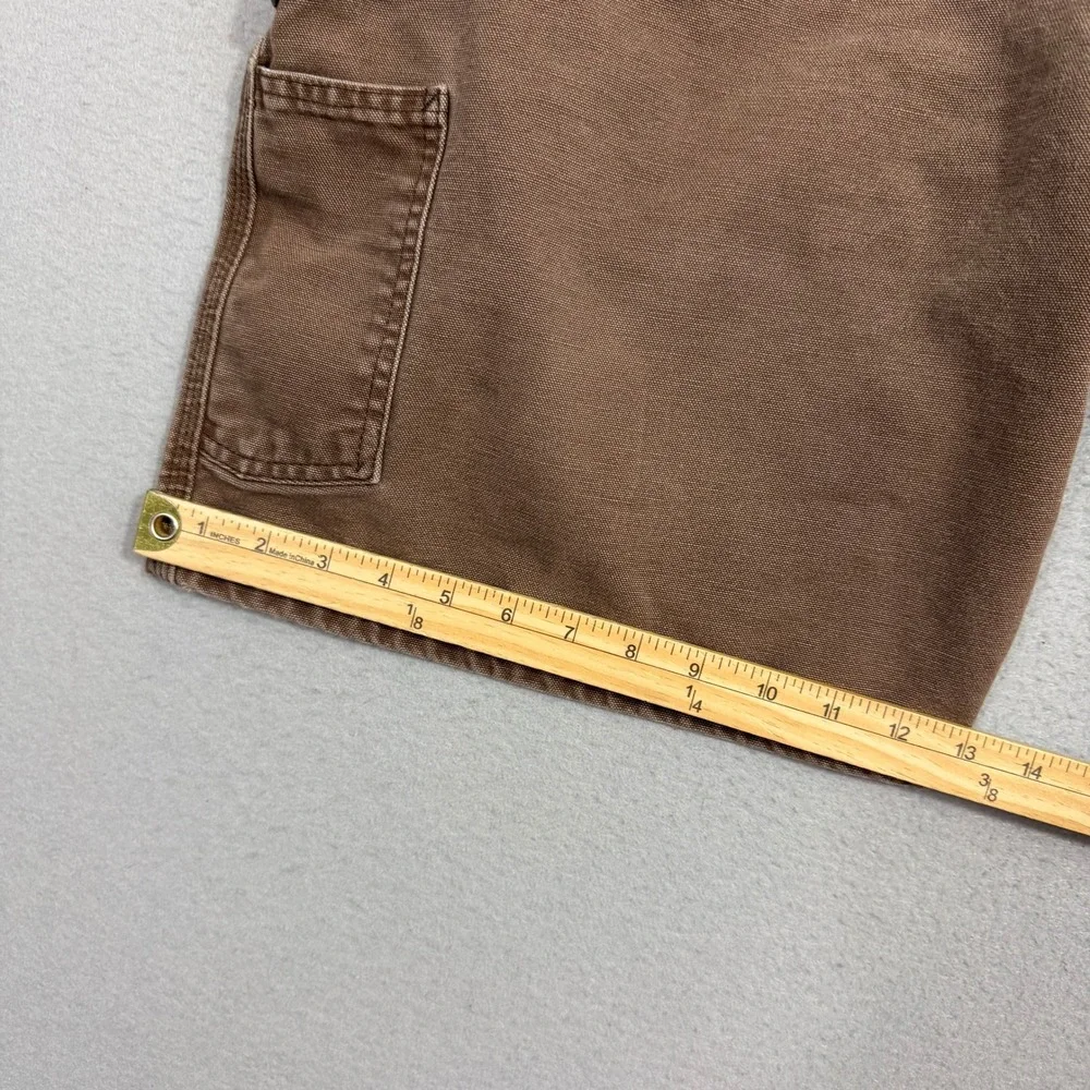 Vintage Carhartt Carpenter Shorts Men's 38 Brown Canvas 9
